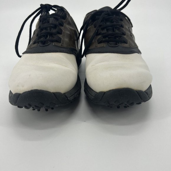 Footjoy‎ Golf Shoes Mens Size 11.5W Brown/White Saddle Soft Spikes Greenjoys - Picture 6 of 16